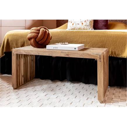 Coco Maison Lino bankje 96cm Bruin